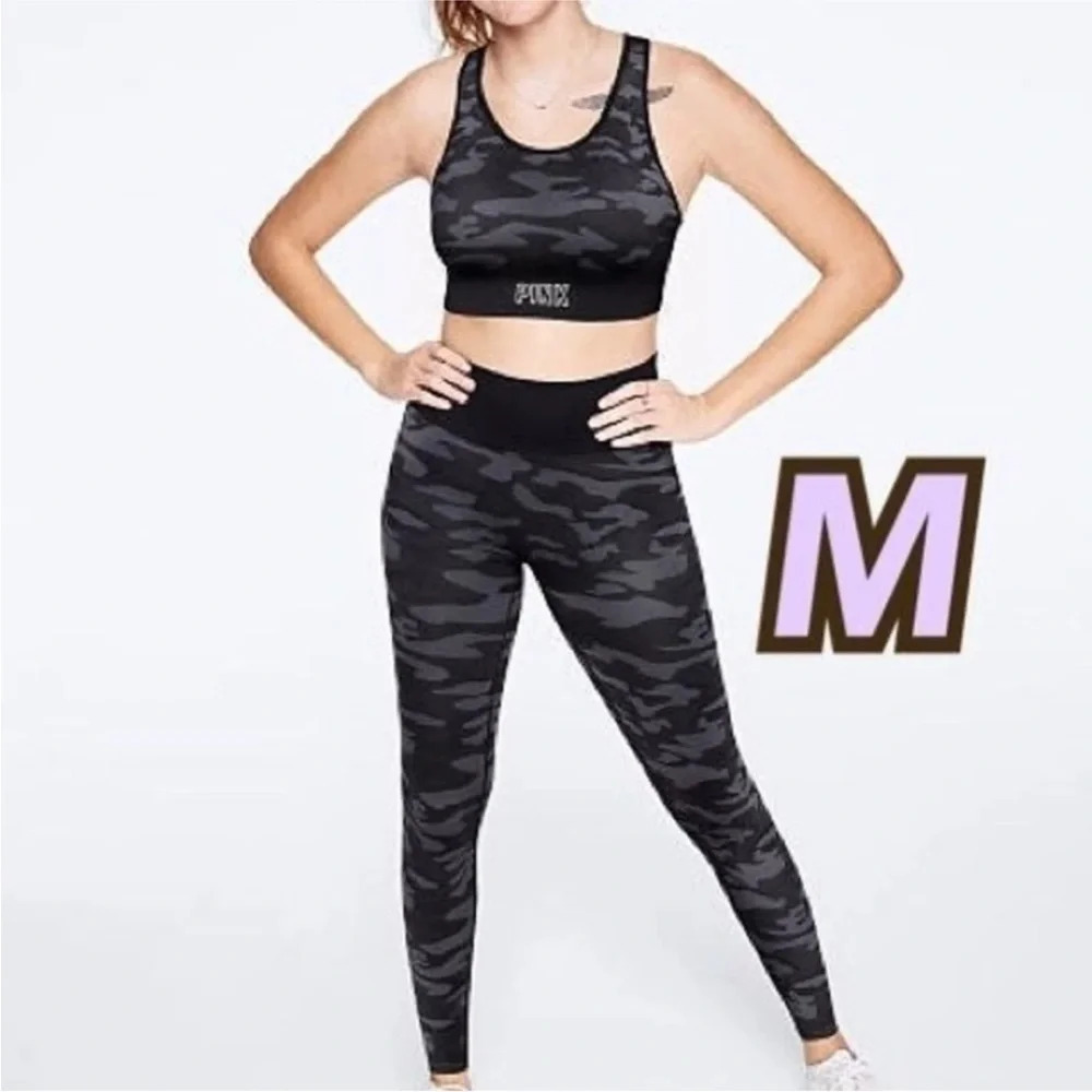 PINK  | Camo Seamless Scrunch Butt Leggings